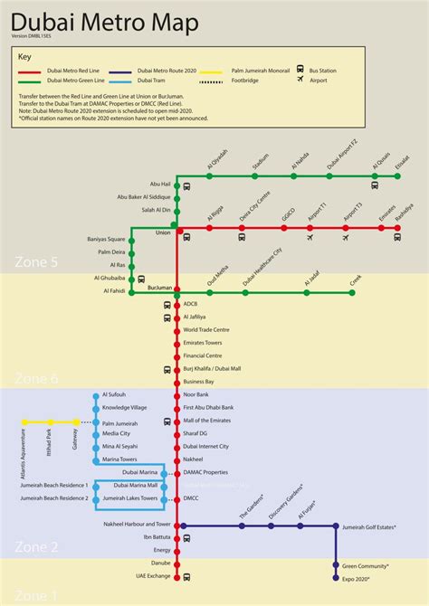 Dubai Metro Map 2020 | Metro map, Dubai map, Route map