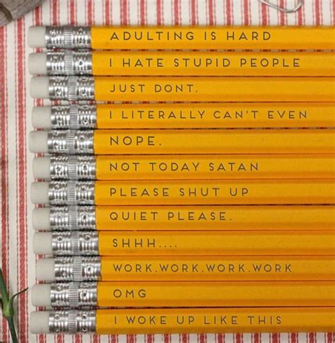 Funny Pencils, Funny Pencil Sayings, Sarcastic sayings on pencils – Stamp Out