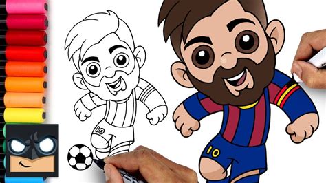 How To Draw Lionel Messi - YouTube