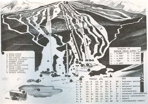 1963-64 Mount Snow Trail Map - New England Ski Map Database - NewEnglandSkiHistory.com