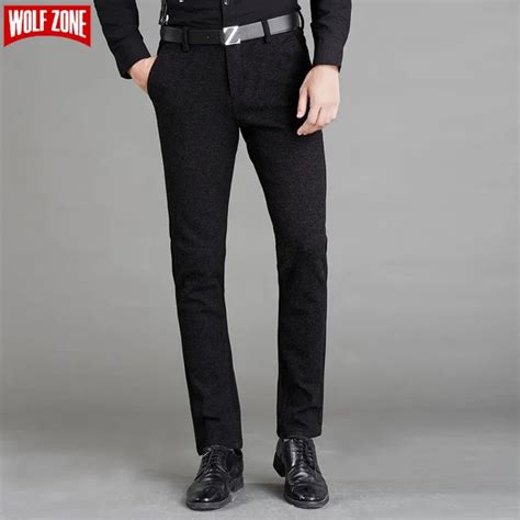 New Arrival Pants Men Winter Black Business Casual Trousers Brand Clothing Mens Long Straight ...