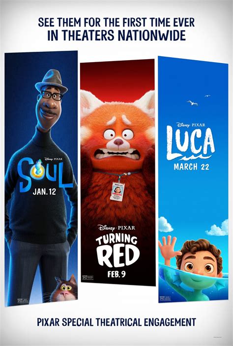 Pixar's SOUL, TURNING RED, and LUCA Are Heading to Theaters for the ...