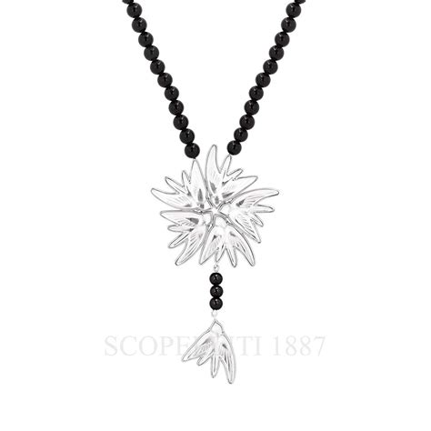 Lalique Onyx Hirondelles Necklace - SCOPELLITI 1887