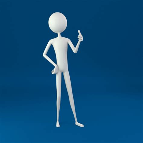 Stickman rigged character 3D model - TurboSquid 1517191