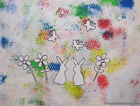 Bubble Wrap Painting on Canvas Art