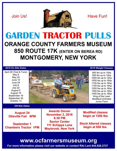 Garden Tractor Pull Club - Orange County Farmers Museum