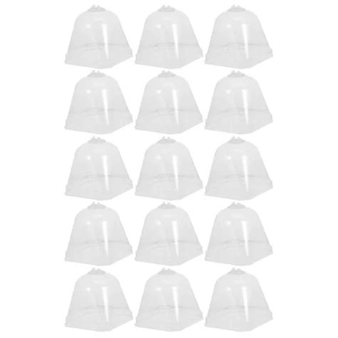 15 PCS TRANSPARENT Plant Dome Pot Garden Cloches Winter Protector Plastic Cap $11.28 - PicClick