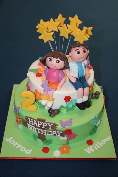 Sandy's Cakes: Jarod & Willow's Dora & Diego Birthday Cake