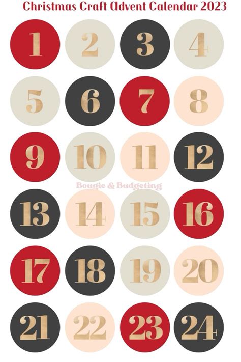 2023 Christmas Craft Advent Calendar | Calendario avvento, Calendario