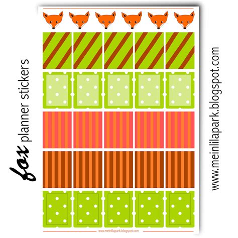 Free printable fox planner stickers - ausdruckbare Etiketten - freebie | MeinLilaPark