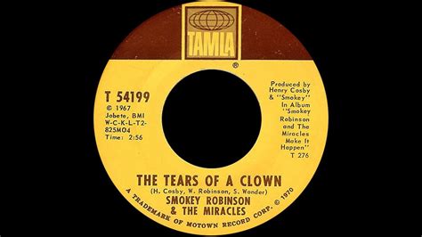 Smokey Robinson & The Miracles ~ The Tears Of A Clown 1970 Soul ...