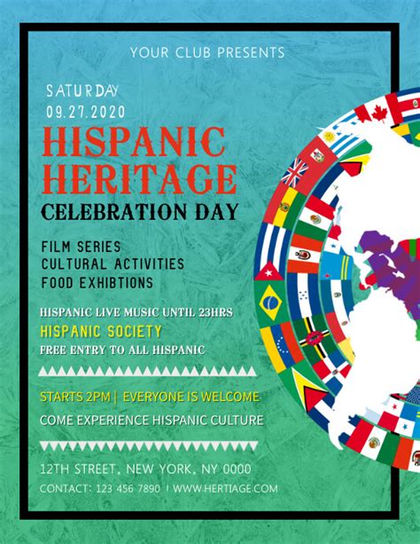 Hispanic Heritage Celebration Flyer | PosterMyWall