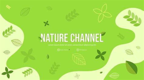 Premium Vector | Banner for youtube channel with nature concept