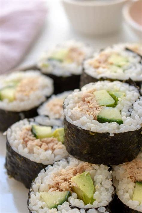 Tuna Avocado and Cucumber Sushi - Goodie Goodie Lunchbox