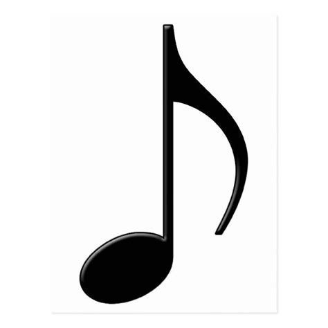 Quaver - Eighth Note Music Symbol Postcard | Zazzle | Music symbols ...