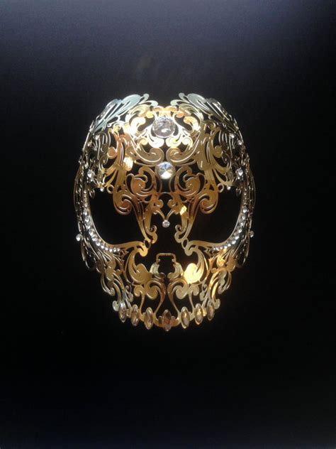 Mens Skull Mask Skull Masquerade Mask Metal Skull for Men Unique Men's ...