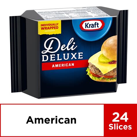 Kraft Deli Deluxe Cheese Slices, American Cheese, 24 ct - 16.0 oz Wrapper - Walmart.com