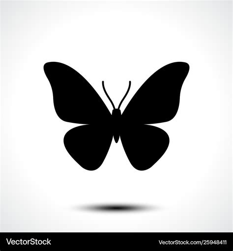 Silhouette butterfly Royalty Free Vector Image