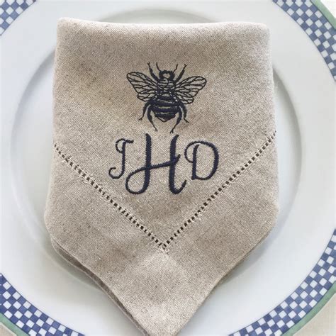 Monogrammed Napkins / Cloth Napkins / Dinner Napkins / Linen