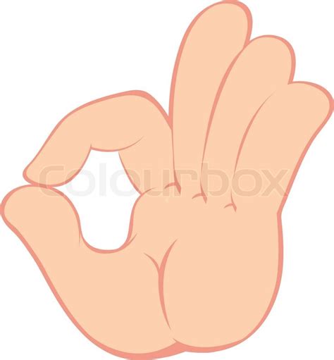 Vector okay hand sign | Stock vector | Colourbox