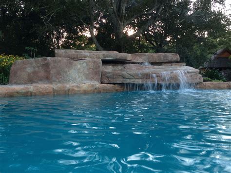 Rock Waterfall, Rico Rock, Fiberglass Pool Cajun Pools & Spas ww.cajunpoolsandspas.com Swimming ...