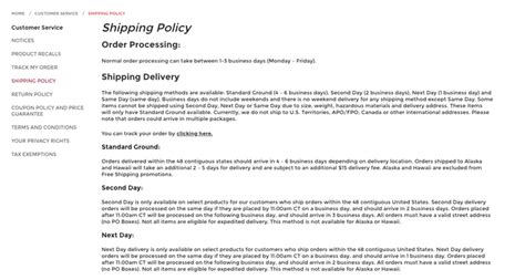 Shipping Policy Template & Examples | Termly