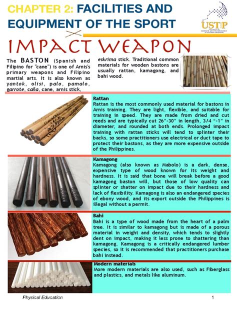 Chapter 2: Equipments and Facilities of Arnis | Melee Weapons | Blade Weapons