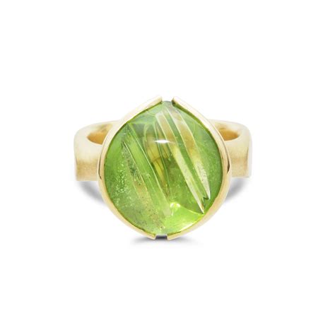 Custom Peridot Ring IND1048 - deJonghe Original Jewelry