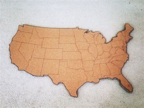 Large USA Corkboard Map by Amaginarium on Etsy | Cork board map, Cork map, Travel map diy