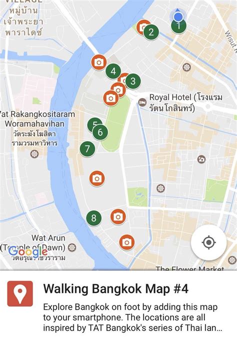 Walking from Phra Nakhon to Tha Thian in Bangkok | Bangkok map, Bangkok, Thailand travel