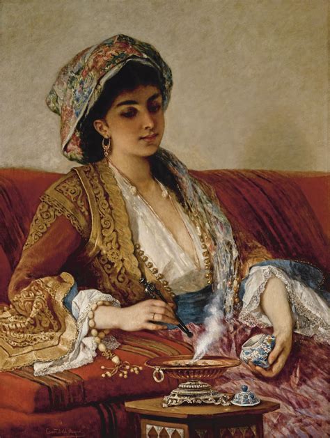 Cesare Dell'Acqua, Italian (1821-1904) AN OTTOMAN BEAUTY / While the ...