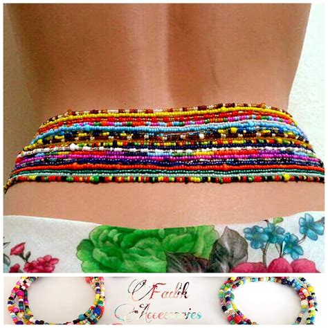 Amazon.com: Waist Bead 2 pcs, Sizes 40" to 57" Belly beads, Waist Bead Choose Color, Stretchy ...