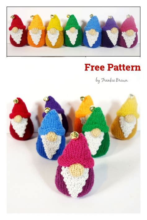 crocheted gnomes with free pattern on them for christmas ornament ...