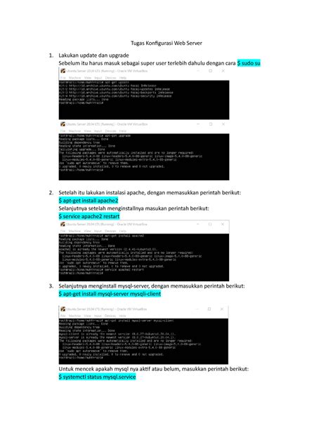 Tugas Konfigurasi Web Server - Tugas Konfigurasi Web Server Lakukan update dan upgrade Sebelum ...