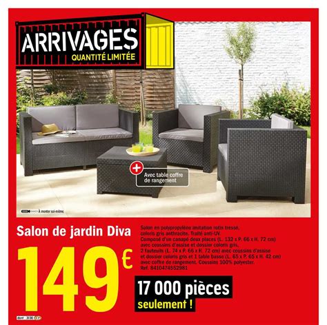 Promo Salon De Jardin Diva chez Brico Dépôt - iCatalogue.fr