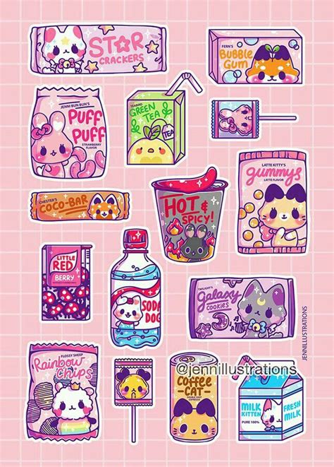 Pin by Marshmallowpum on đồ ăn | Sticker art, Cute stickers, Kawaii stickers