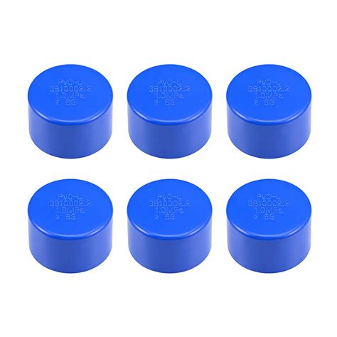 63mm PVC Pipe Cap Fitting, Slip End Caps DWV(Drain Waste Vent) Blue 6 Pcs - Walmart.com ...