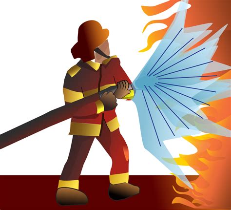 Firefighter Vector Clip Art