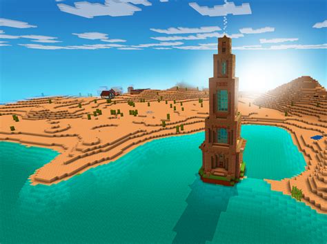 Water Tower in Oasis, Desert Biome in Realmcraft Free Minecraft by ...