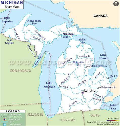 Lakes In Michigan Map