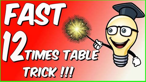 Fast 12 times table trick!!! - YouTube