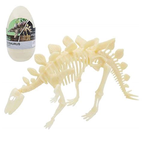 tresbro 3d dinosaur puzzle toys for stegosaurus model, great gift educational build jigsaw egg ...