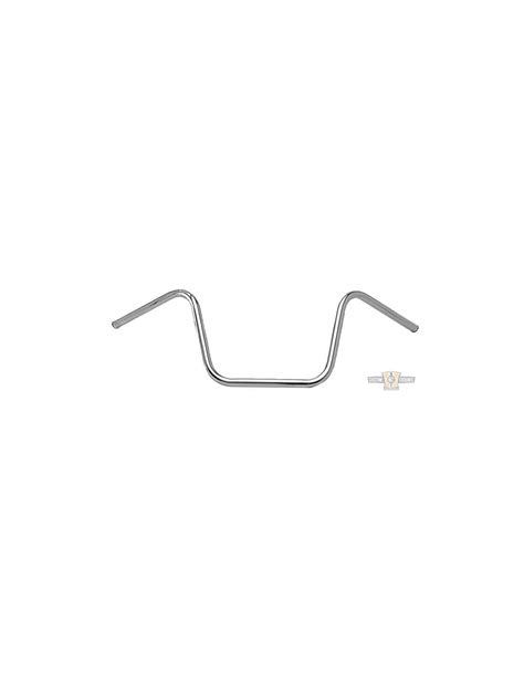 Handlebar Ape Hanger 1" high 12" Chrome without dimples