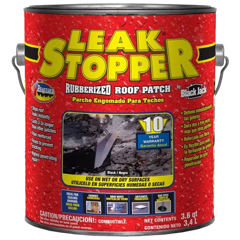 LEAK STOPPER 3.6-Quart Fibered Waterproofer Cement Roof Sealant at Lowes.com