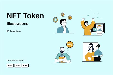 Premium NFT Token Illustration pack from Network & Communication ...