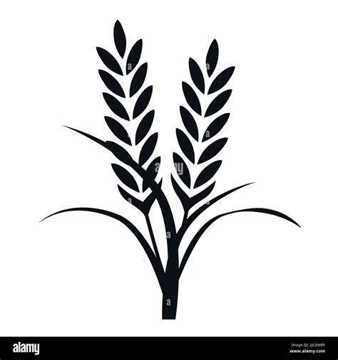 Wheat Plant Clipart Black And White