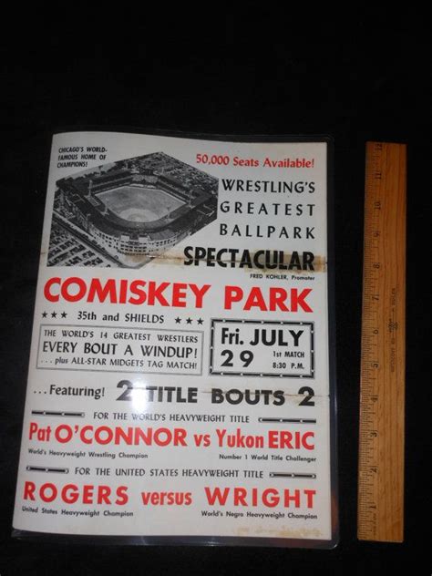 1960 Rare Wrestling Program Buddy Rogers Vs Bearcat Wright | Etsy ...