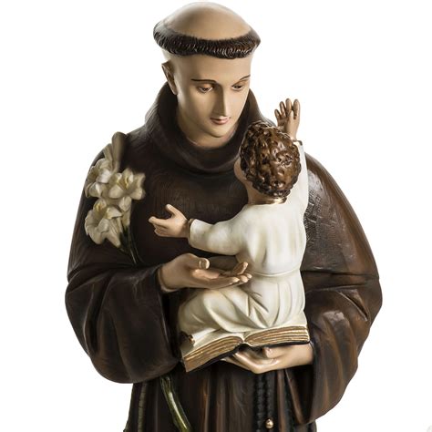 Saint Anthony of Padua, 100 cm painted fiberglass statue | online sales on HOLYART.com