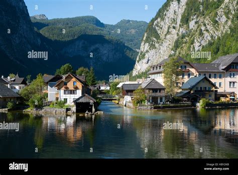 View of Hallstatt from Hallstatt Lake Stock Photo - Alamy