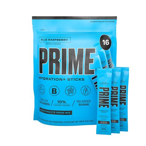 Buy PRIME HYDRATION Sticks Blue Raspberry | Hydration Powder Single Serve Sticks | Electrolyte ...